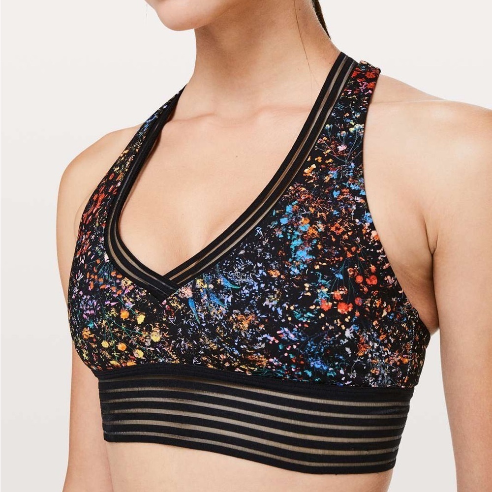 LULULEMON Find Focus Bra Flowerescent Multi - Picture 2 of 5